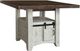 International Furniture Direct Pueblo White Counter Height Table with Medium Brown Top-0
