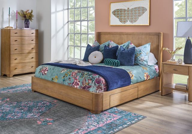 Flexsteel® Normandy Driftwood King Panel Storage Bed-1