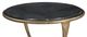 Bassett Mirror Hourglass Italian Black Accent Table with Bronze Base-2
