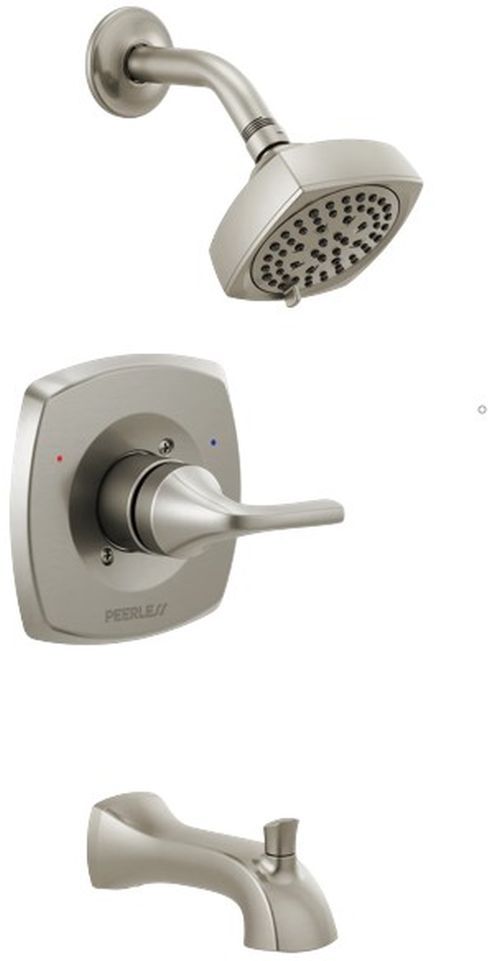 Peerless Parkwood® Brushed Nickel Tub Shower Trim Kit-0