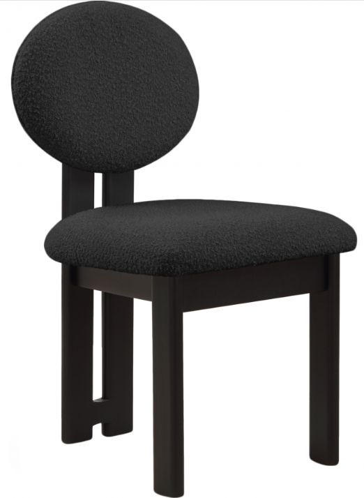 Meridian Furniture Napa Black Boucle Upholstered Dining Chair-0