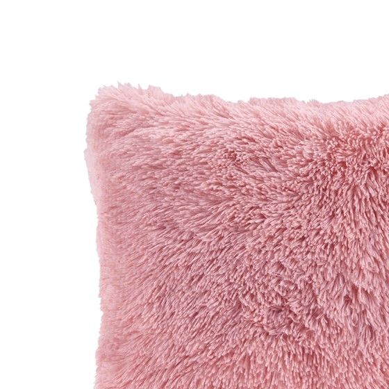 Olliix by CosmoLiving Cleo Blush Ombre Print Shaggy Fur Pillow-1