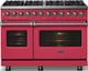 Viking® 5 Series 48" Valentine Pro Style Dual Fuel (NG) Range with Polished Chrome Trim-2