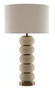 Currey & Company Luko White Mud/Antique Brass Table Lamp-1