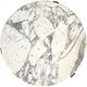 Four Hands Sophie Antiqued Rust End Table with Veined White Marble Top-4