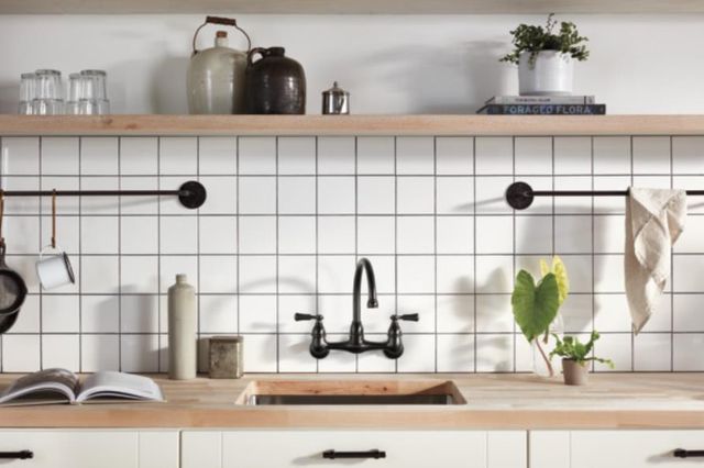 Peerless Elmhurst® Oil Rubbed Bronze 2-Handle Wall Mount Kitchen Faucet -3