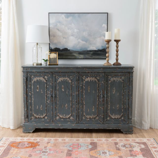 Coast2Coast Home™ Judith Cabot Aged Blue/Cream Media Credenza-1