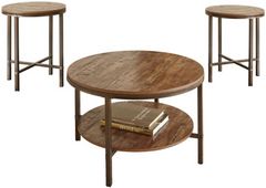 Steve Silver Co. Sedona 3-Piece Caramel Occasional Table Set with Mossy Gold Base