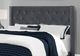 Monarch Specialties Inc. Dark Grey Velvet with Chrome Trim Queen Bed-1