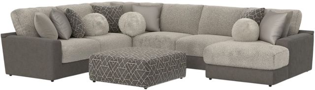 Jackson Furniture Canyon 5-Piece Fawn/Umber Right-Arm Facing Sectional and Ottoman-0