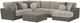 Jackson Furniture Canyon 5-Piece Fawn/Umber Right-Arm Facing Sectional and Ottoman-0