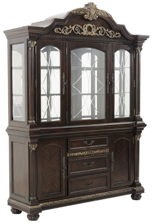 Homelegance® Russian Hill Cherry Buffet and Hutch-0