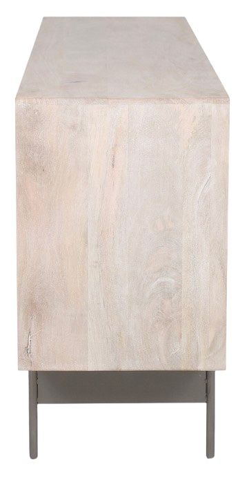 Home Trends & Design Jaipur Tribal Whitewash Sideboard-2
