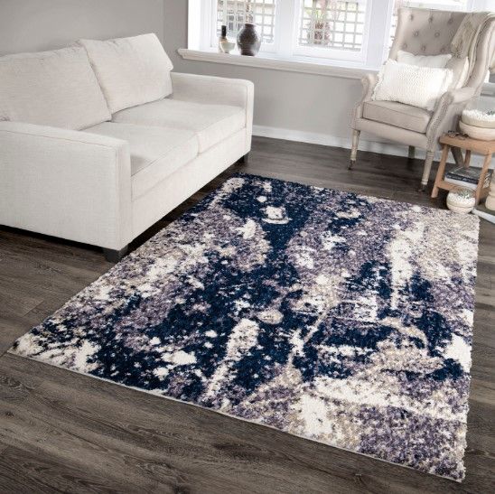 Orian Cotton Tail Expose Blue 5'x8' Area Rug-4