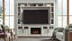 aspenhome® Finnegan White 98" Fireplace Console and Hutch-1