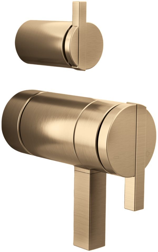 Brizo Frank Lloyd Wright® Brilliance® Luxe Gold® TempAssure® Thermostatic Valve with Integrated Diverter Kit  -0