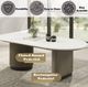 ACME Furniture Clayten White Coffee Table with Light Oak Base-5