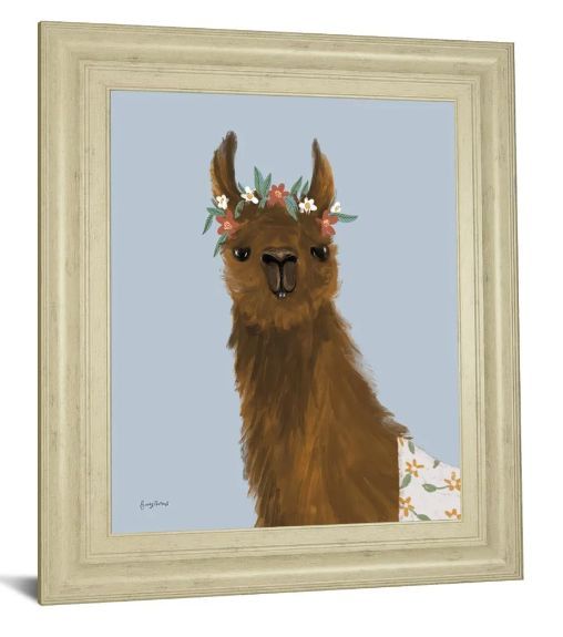 Classy Art Delightful Alpacas II by Becky Thorns Wall Art-1
