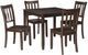 American Wholesale Furniture Cambridge 5-Piece Brown Dining Set-0