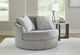 Signature Design by Ashley® Casselbury Cement Oversized Swivel Accent Chair-4