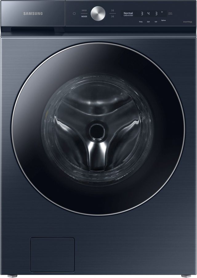 Samsung Bespoke Series Brushed Navy Front Load Washer & Electric Dryer Laundry Pair-1