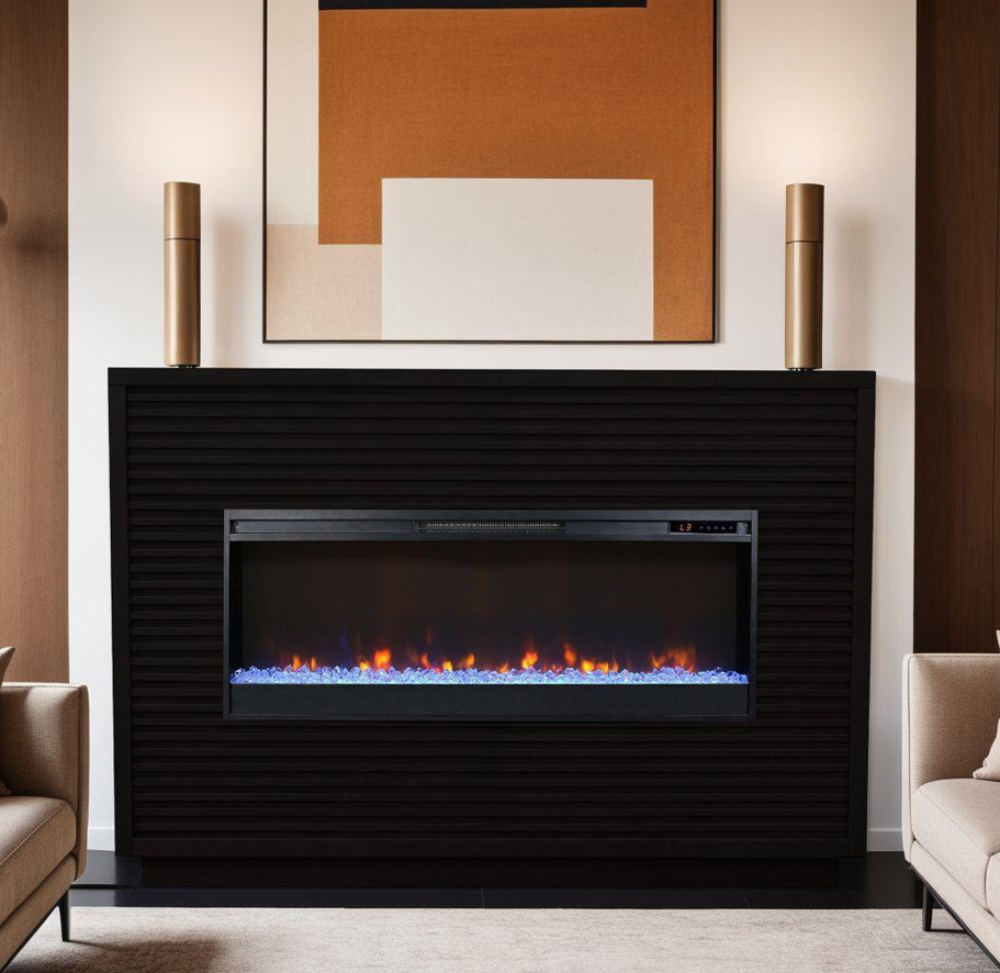 Legends Home Stardust Black Fireplace Mantel - Thumbnail 2
