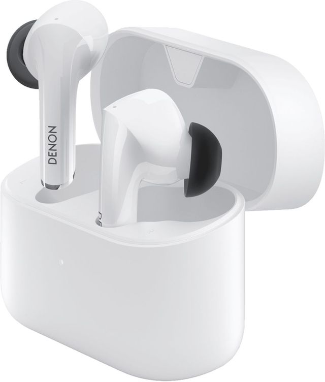Denon® White Wireless Noise Cancelling Earbuds-1