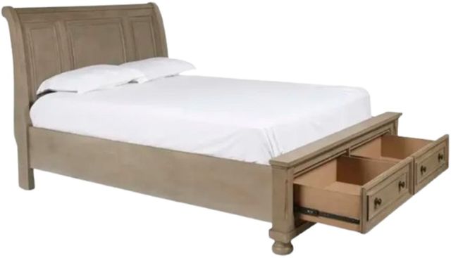 New Classic® Home Furnishings Allegra Pewter Queen Storage Panel Bed-2