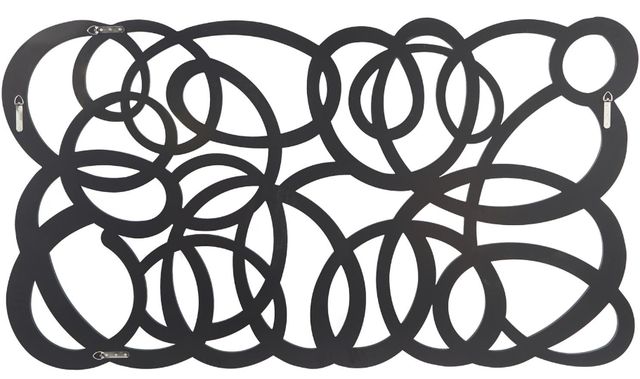 Deco Marche U Select Silver 35" Abstract Wall Mirror-2