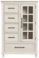 Benchcraft® Shaybrock Antique White/Brown Door Chest-1