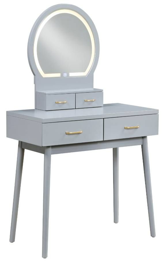 Homelegance® Camilla Gray Youth Vanity Dresser with Mirror and Stool Set-3