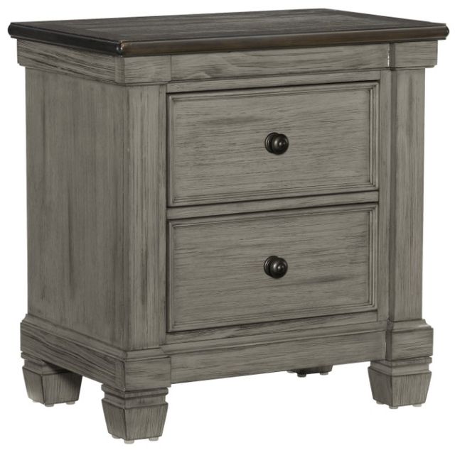 Homelegance® Weaver Coffee/Antique Gray Nightstand-0