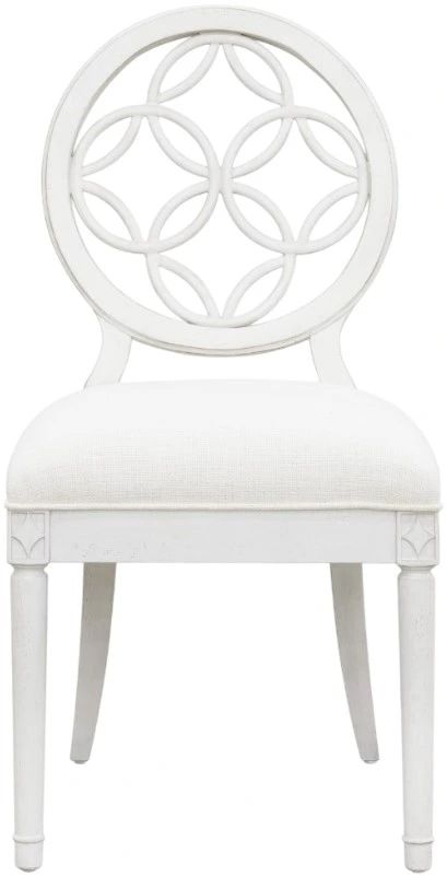 Hooker® Furniture Melange Brynlee Lindy Snow/White Side Chair-2