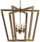 Currey & Company Bastian Chestnut Large Lantern Chandelier-1