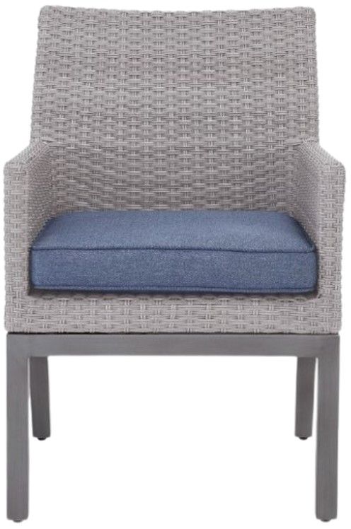 Signature Design by Ashley® Dillon Beach 2-Piece Gray Aluminum/Wicker Outdoor Arm Chair-3