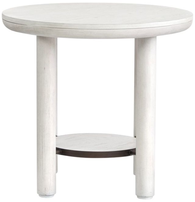Magnussen Home® Sunset Cove Moonlight Pearl Round End Table-1
