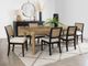 Coaster® Arini 7-Piece Black/Cream/Sand Wash Extension Leaf Dining Table Set-1