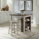 Liberty Furniture Brook Creek 3-Piece Brown/White Counter Height Dining Set-1