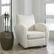 Uttermost® Teddy Off-White Shearling Accent Chair-1