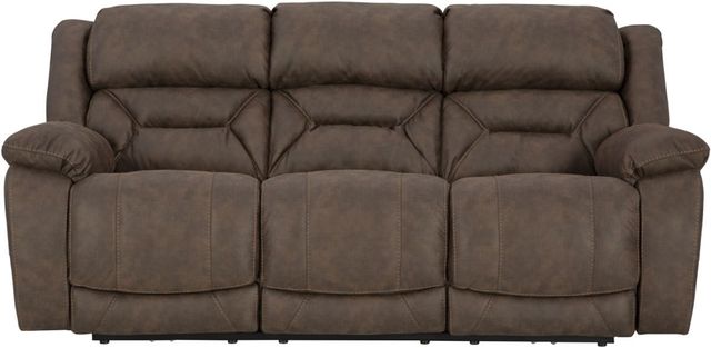 Stateside Seating Skywalker Brown Power Double Reclining Sofa-2