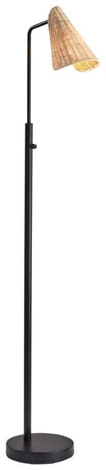 Adesso® Cove Black Floor Lamp-0