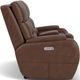 Flexsteel® Strait Chocolate Power Reclining Loveseat with Console and Power Headrests-2