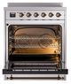 Ilve® Nostalgie II Noblesse 30'' Stainless Steel Pro Style Induction Range with Burnished Trim-2