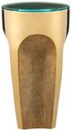 Currey & Company Lemy Clear Drinks Table with Brass Base-1