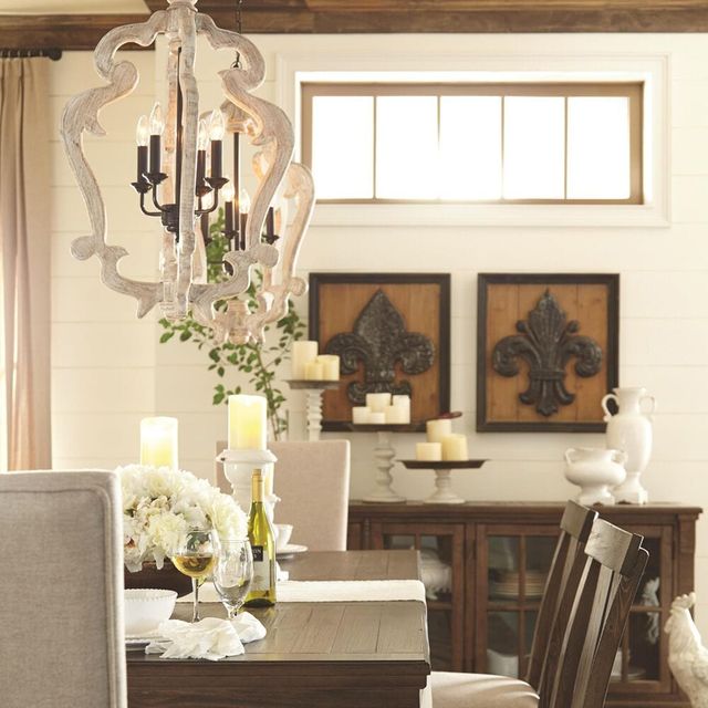 Signature Design by Ashley® Jocelin Distressed White Pendant Light-4
