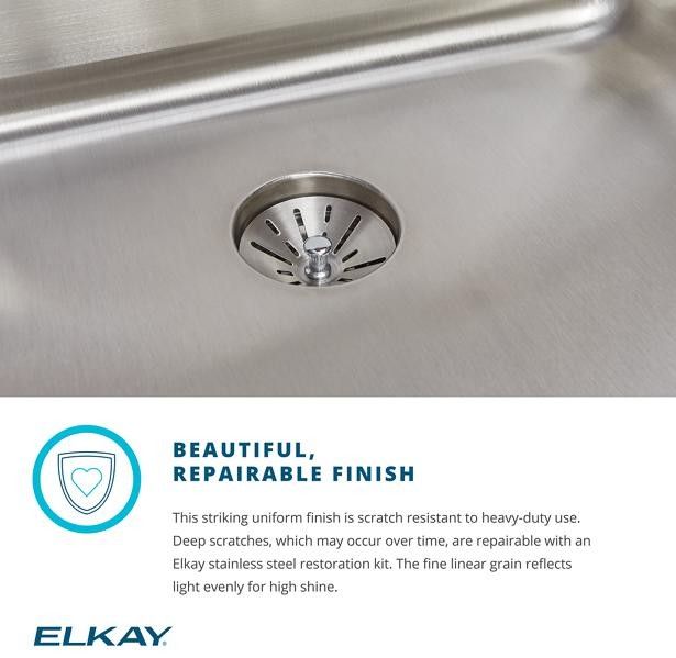 Elkay Lustertone® Lustrous Satin 22" Single Classroom Sink-3