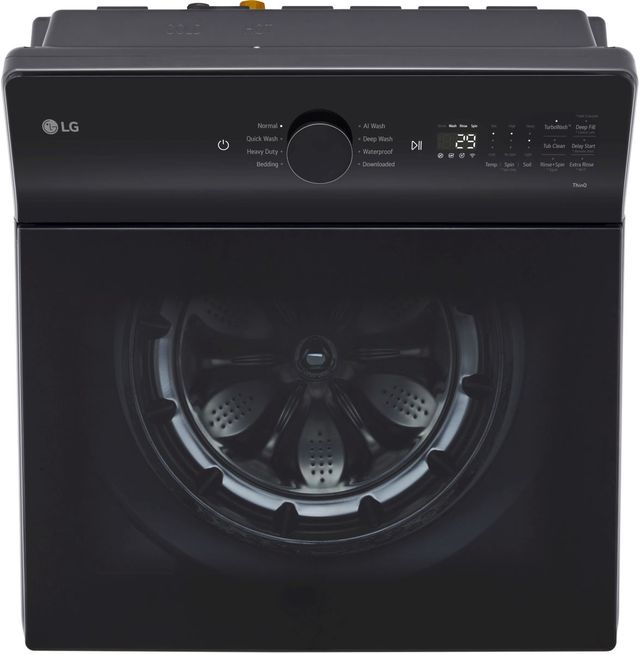 LG 5.5 Cu. Ft. Matte Black Impeller Top Load Washer with EasyUnload™ and AI Sensing-1