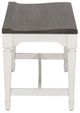 Liberty Furniture Allyson Park Charcoal/Wire Brushed White Wood Seat Bench-2