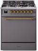 Ilve® Nostalgie II Series 30" Graphite Matte Pro Style Dual Fuel Range-0
