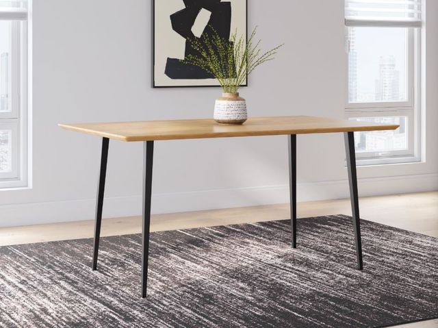 Signature Design by Ashley® Gretlynn Natural Dining Table with Black Base-4
